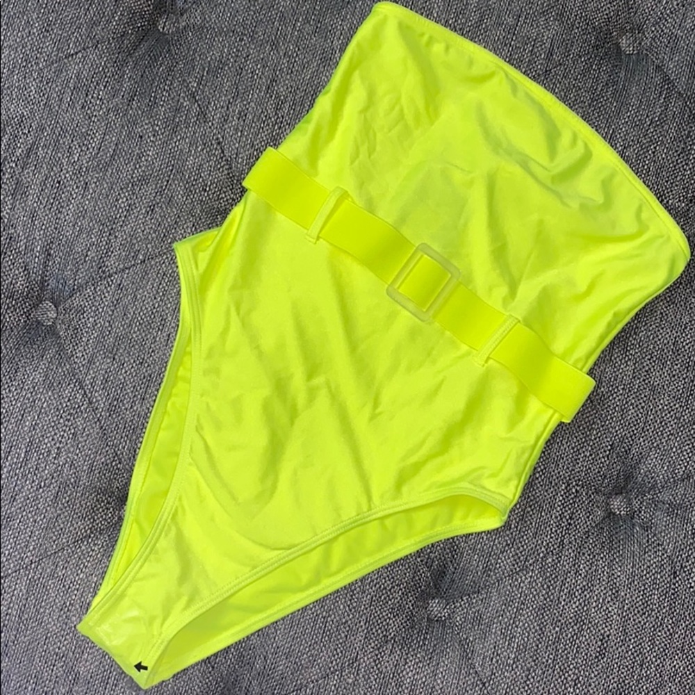 Neon buckled onepiece